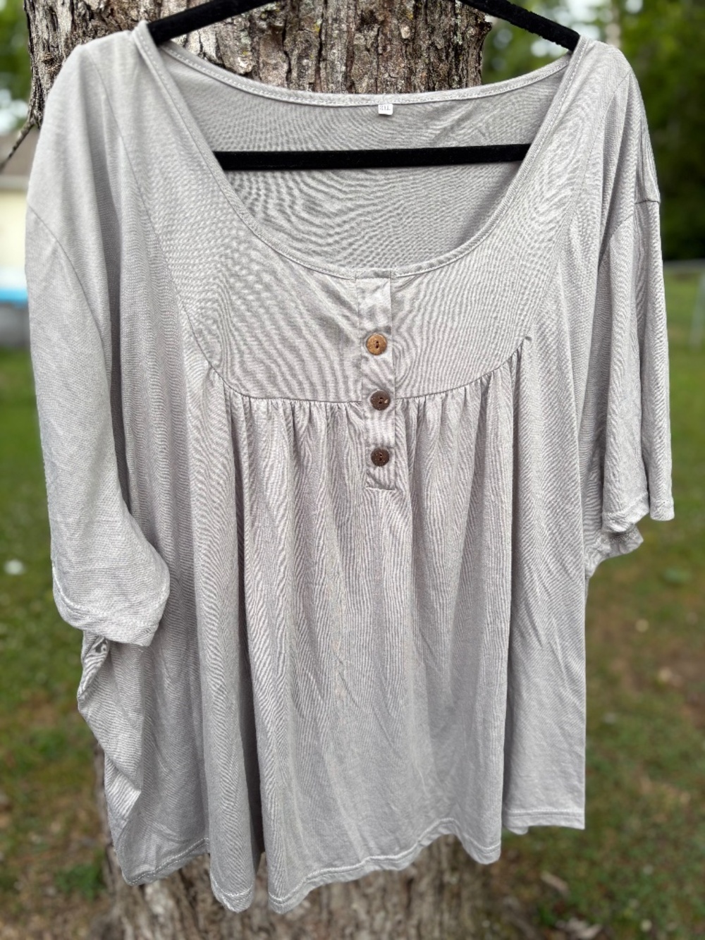 Women’s Gray Babydoll Top